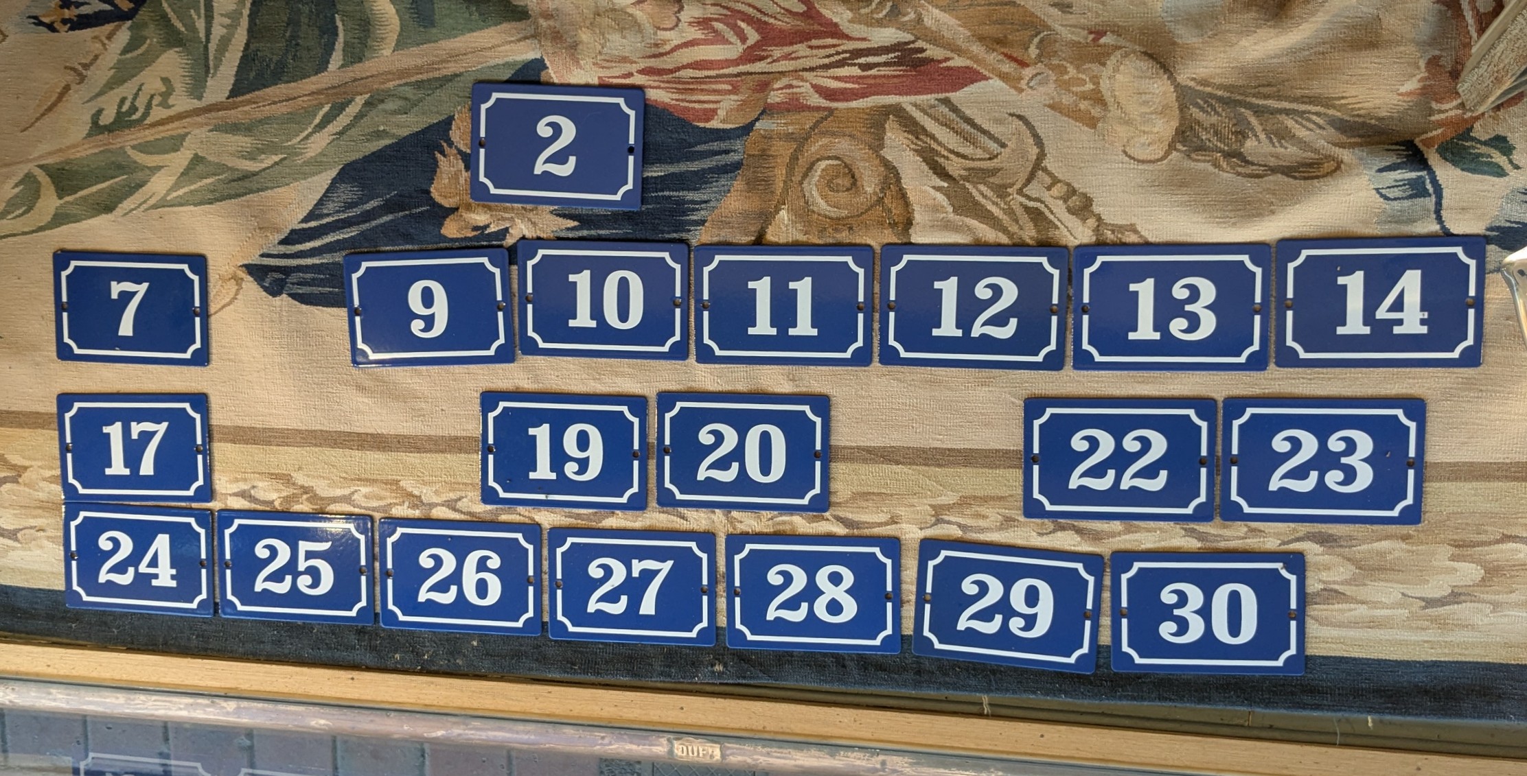 French Enamelled House Numbers French Enamelled House Numbers